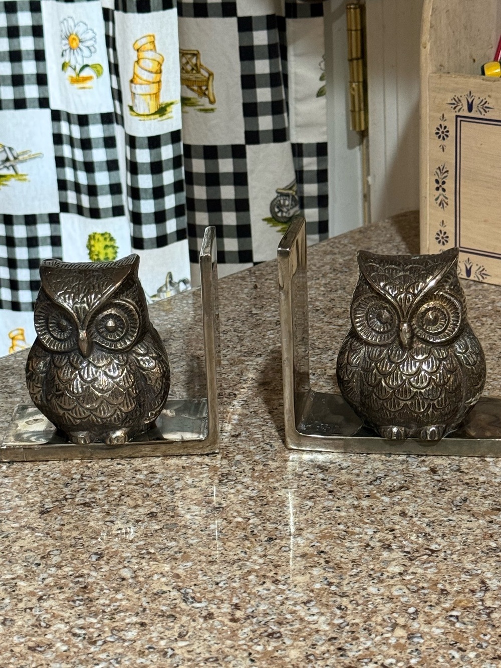 Wise Little Woodland Owls – Vintage-Style Metal Bookends – Made in India